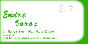 endre voros business card